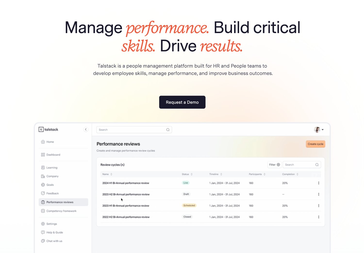 Talstack website